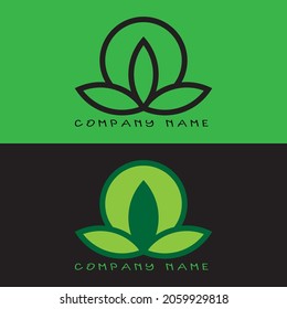 Vector design template of lotus icons on dark and white background in flat and outline style beauty, spa, yoga, medical companies. Lotus flower logo.