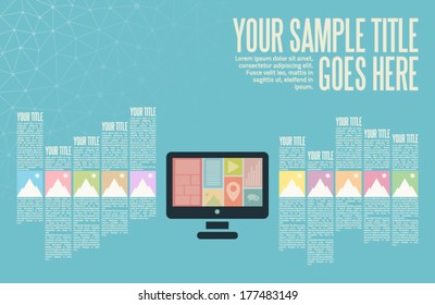 Vector design template of a magazine page layout. Usable for texts with lists, such as: "10 Things That..."