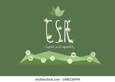 Vector design Template Marketing Strategy for Corporate social responsibility presentation year plan 