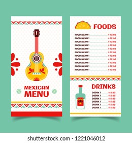 Vector design template for Mexican restaurant. Mexican food
