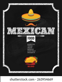 Vector design template for Mexican restaurant. Mexican food.