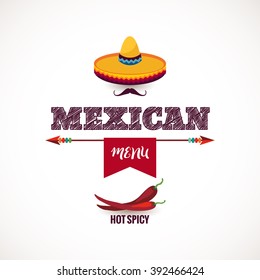 Vector design template for Mexican restaurant. Mexican food, Mexican party