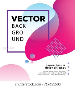 Vector design template - modern an minimalist in bright colors. Abstract fluid shapes with space for text perfect for banner or cover.