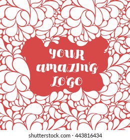 Vector design template with modern design with splashes and drops. The trend frame for text decoration. Branding and marketing, business promotion, poster, banner, brochure