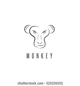 vector design template of the monkey face