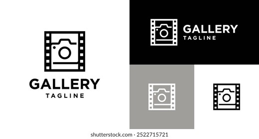 Plantilla de diseño de Vector del logotipo de Galería de película. Medios de comunicación, Galería Video, archivo. icon symbol EPS 10.