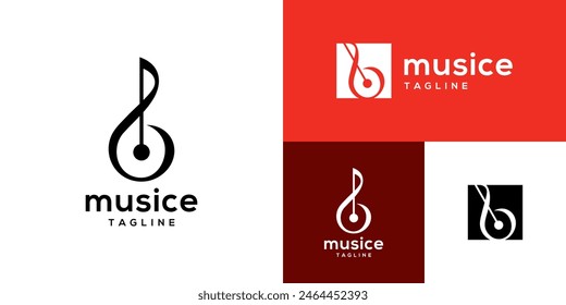 Vector design template of music logo. Instruments, rhythm, tone, studio. Symbol icon EPS 10.