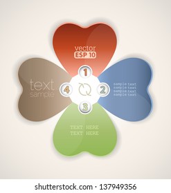 vector design template with numbered sheets banners