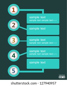 Vector design template with numbers and place for your text.