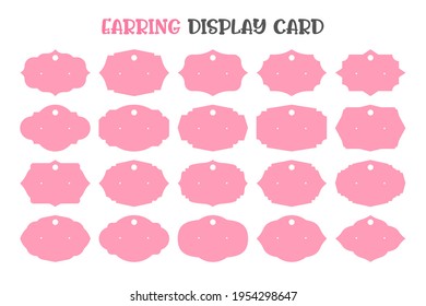 Vector design template for paper earrings Isolated on white background