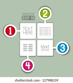 vector design template with paper numbered banners