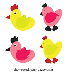 vector design template for poultry, poultry, birds