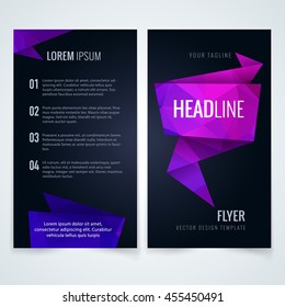 vector design template of promotion blueprint magazine covering annual report or ad brochure with triangle background color coloration rose texture abstract scene performance empty partnership luxurio