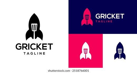 Vector design template of rocket logo combination with spatula, cooking, baking, food, space, speed. Icon symbol EPS 10.