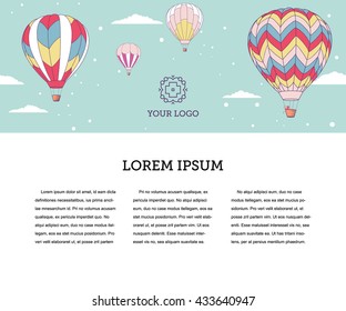 Vector design template, seamless pattern for a web page header