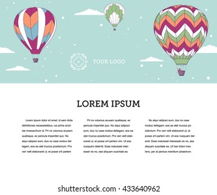 Vector design template, seamless pattern for a web page header