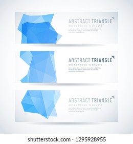 vector design template set of banner header for website with blue new abstract triangle background vector design water group texture abstract background scene technology pile digital performance moder