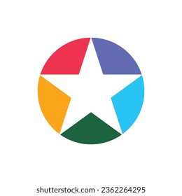 Vector design template. Star sign icon.