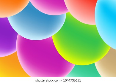 Vector design template in trendy bright gradient colors with abstract fluid shapes , Easter eggs.