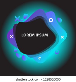 Vector design template in trendy bright gradient colors with abstract colorful spot and space for text.