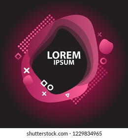Vector design template in trendy bright gradient colors with abstract colorful spot and space for text.