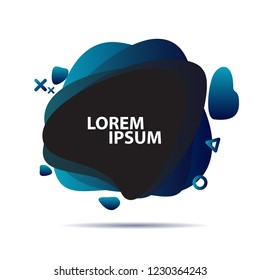 Vector design template in trendy bright gradient colors with abstract colorful spot and space for text.