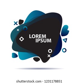 Vector design template in trendy bright gradient colors with abstract colorful spot and space for text.
