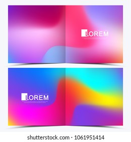 Vector design template in trendy vibrant gradient colors with abstract fluid shapes, paint splashes, ink drops. Futuristic posters, banners, brochure, flyer and cover designs. Abstract fluid 3d shape
