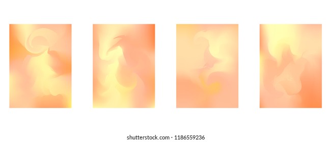 Vector design template in trendy vibrant gradient colors with abstract fluid shapes, paint splashes, ink drops. Futuristic posters, banners, brochure, flyer and cover designs. Abstract fluid 3d shape