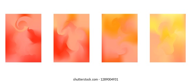 Vector design template in trendy vibrant gradient colors with abstract fluid shapes, paint splashes, ink drops. Futuristic posters, banners, brochure, flyer and cover designs. Abstract fluid 3d shape