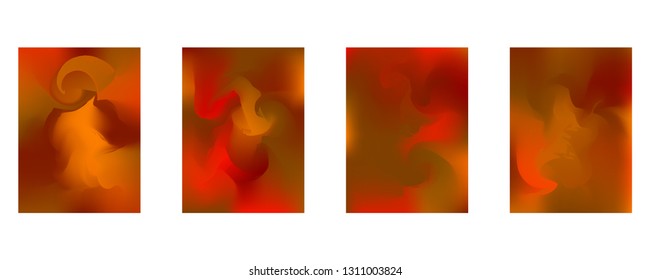 Vector design template in trendy vibrant gradient colors with abstract fluid shapes, paint splashes, ink drops. Futuristic posters, banners, brochure, flyer and cover designs. Abstract fluid 3d shape