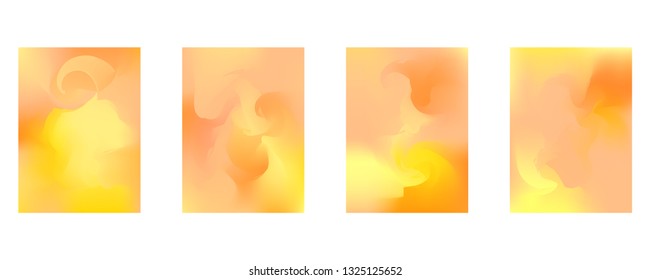 Vector design template in trendy vibrant gradient colors with abstract fluid shapes, paint splashes, ink drops. Futuristic posters, banners, brochure, flyer and cover designs. Abstract fluid 3d shape