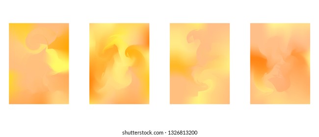 Vector design template in trendy vibrant gradient colors with abstract fluid shapes, paint splashes, ink drops. Futuristic posters, banners, brochure, flyer and cover designs. Abstract fluid 3d shape