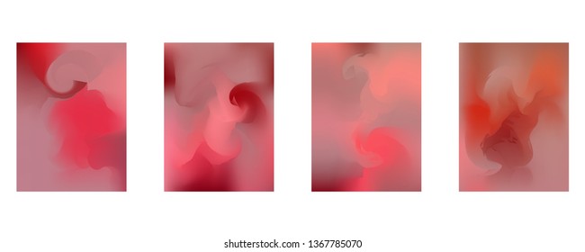 Vector design template in trendy vibrant gradient colors with abstract fluid shapes, paint splashes, ink drops. Futuristic posters, banners, brochure, flyer and cover designs. Abstract fluid 3d shape