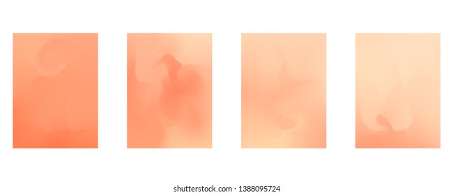Vector design template in trendy vibrant gradient colors with abstract fluid shapes, paint splashes, ink drops. Futuristic posters, banners, brochure, flyer and cover designs. Abstract fluid 3d shape