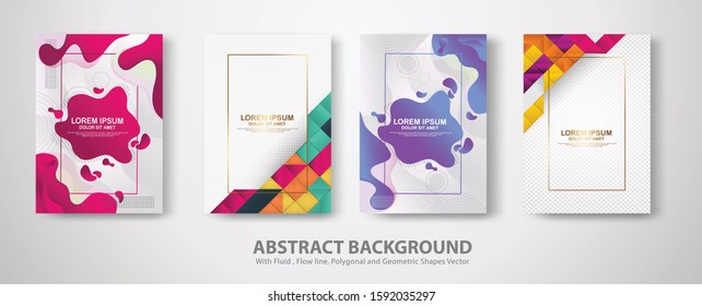 Vector design template in trendy vibrant gradient colors with abstract fluid shapes for annual report, magazine, poster, web, landing, page, flayer, brochure, social media, promotion and other users

