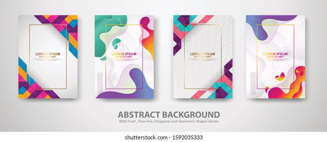 Vector design template in trendy vibrant gradient colors with abstract fluid shapes for annual report, magazine, poster, web, landing, page, flayer, brochure, social media, promotion and other users
