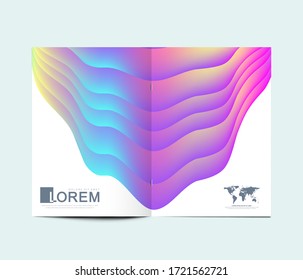 Vector design template in trendy vibrant gradient colors with abstract fluid shapes, paint splashes, ink drops. Futuristic posters, banners, brochure, flyer and cover designs. Abstract fluid 3d shape