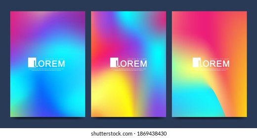 Vector design template in trendy vibrant gradient colors and abstract fluid shapes  paint splashes  ink drops  Futuristic posters  banners  brochure  flyer   cover designs  Abstract fluid 3d shape