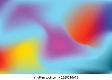 Vector design template in trendy vibrant gradient colors with abstract fluid shapes, paint splashes, ink drops. Futuristic posters, banners, brochure, flyer and cover designs. Abstract fluid shape