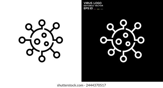 Vector design template of virus logo, disease, outbreak, icon symbol EPS 10