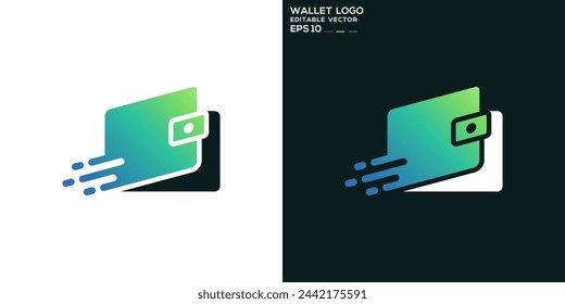 Vector design template of wallet logo, payment, fast, savings, icon symbol EPS 10 