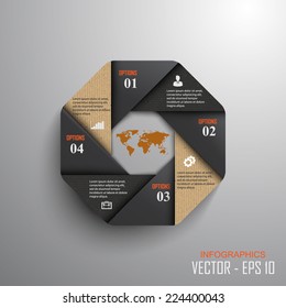 Vector design template.Cardboard texture. Vector illustration 