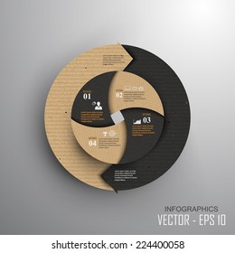 Vector design template.Cardboard texture. Vector illustration 
