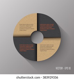 Vector design template.Cardboard texture. Vector illustration 