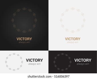 Vector design templates in black, grey and golden colors. Creative mandala logo, icon, emblem, symbol. For business, invitation, wedding, banner , flyer or greeting  cards.