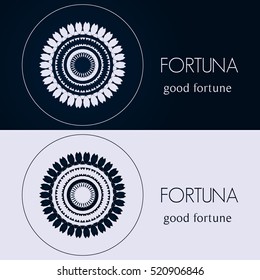 Vector design templates in blue and grey colors. Creative mandala logo, icon, emblem, symbol. For business, invitation, wedding, banner , flyer or greeting cards.