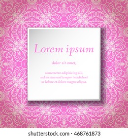 Vector design templates. Seamless abstract pattern, hand drawn texture for Wedding, Bridal, Valentine's day, Birthday Invitations, Cards, Flyers. Cute vintage geometric background. Fabric, paper print