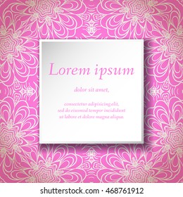 Vector design templates. Seamless abstract pattern, hand drawn texture for Wedding, Bridal, Valentine's day, Birthday Invitations, Cards, Flyers. Cute vintage geometric background. Fabric, paper print