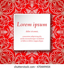 Vector design templates. Seamless abstract pattern, hand drawn texture for Wedding, Bridal, Valentine's day, Birthday Invitations, Cards, Flyers. Cute vintage geometric background. Fabric, paper print